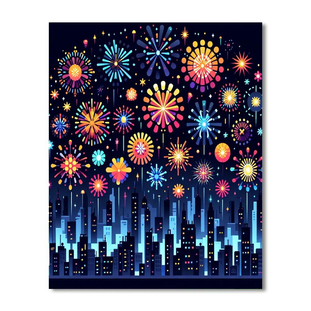 Fantastic Fireworks Painting Number Kit