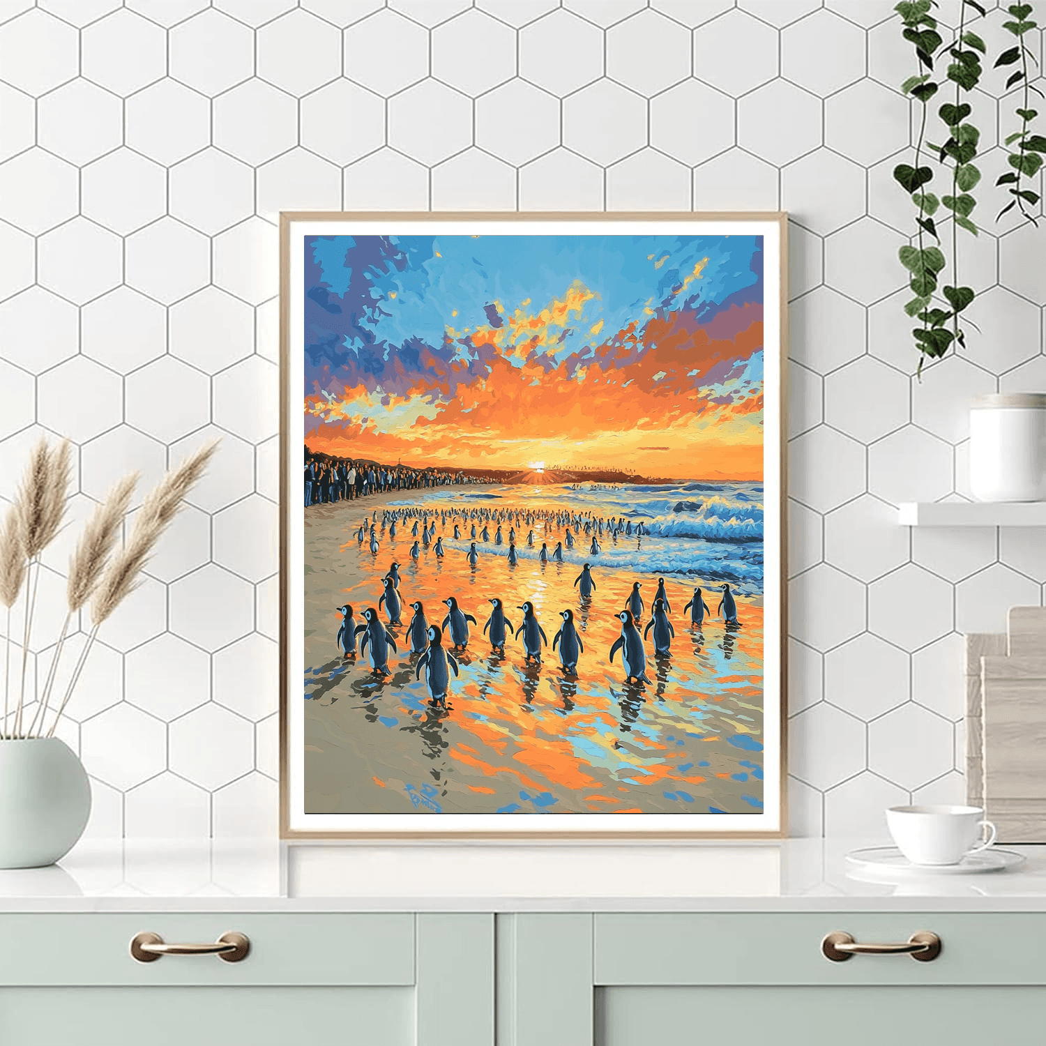 Penguin Parade - Phillip Island, Australia Numbered Painting Kits