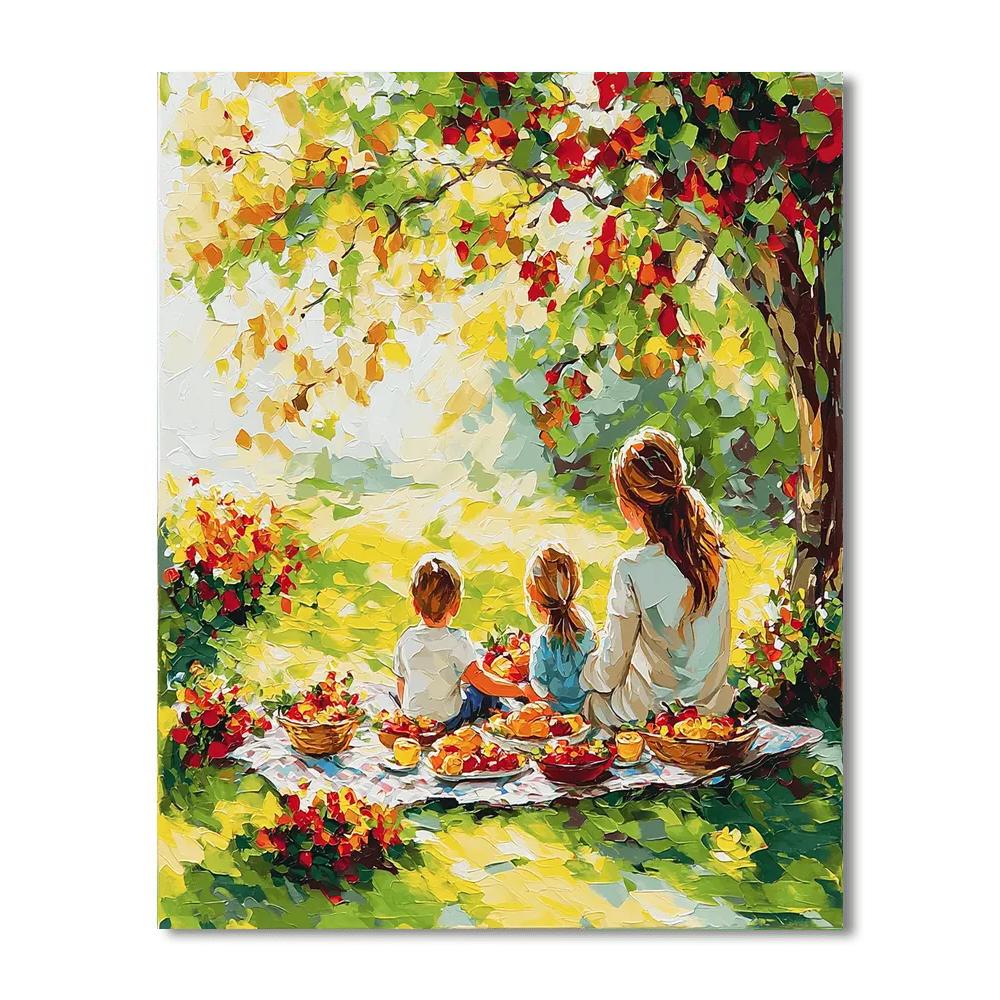 A Heartfelt Picnic Number Painting