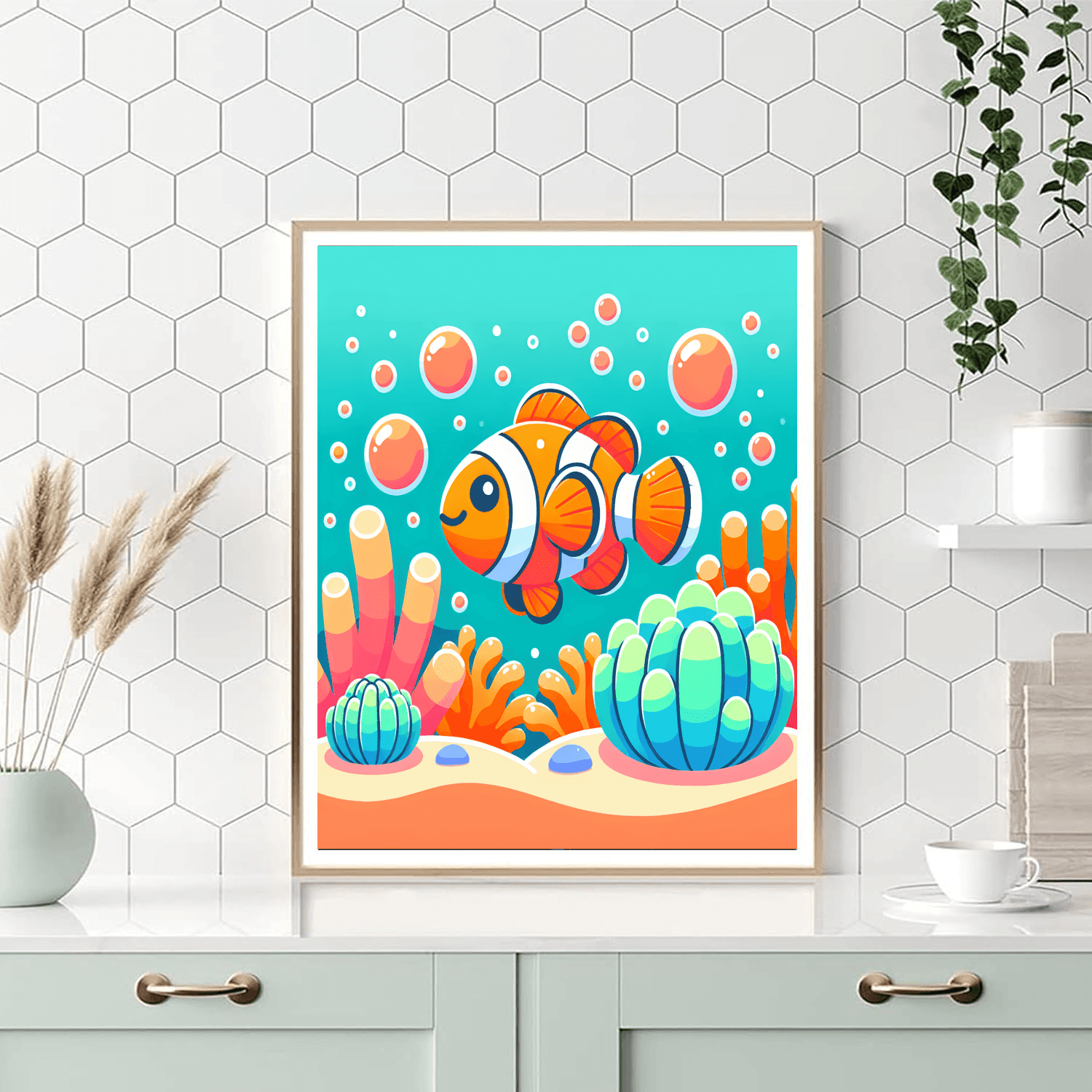 Comical Clownfish Capers Paint By Numbers