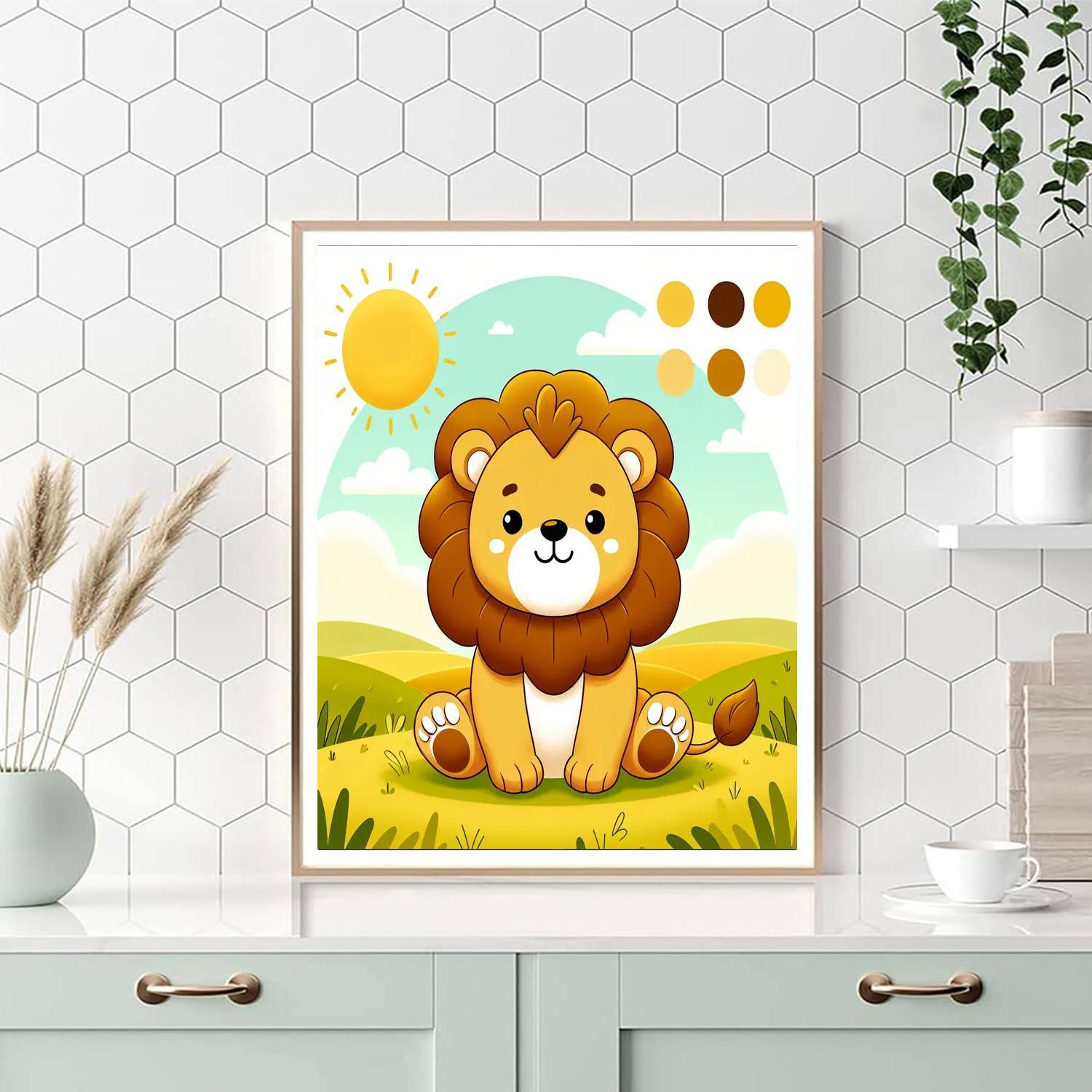 Cuddly Lion Numbered Painting Kits