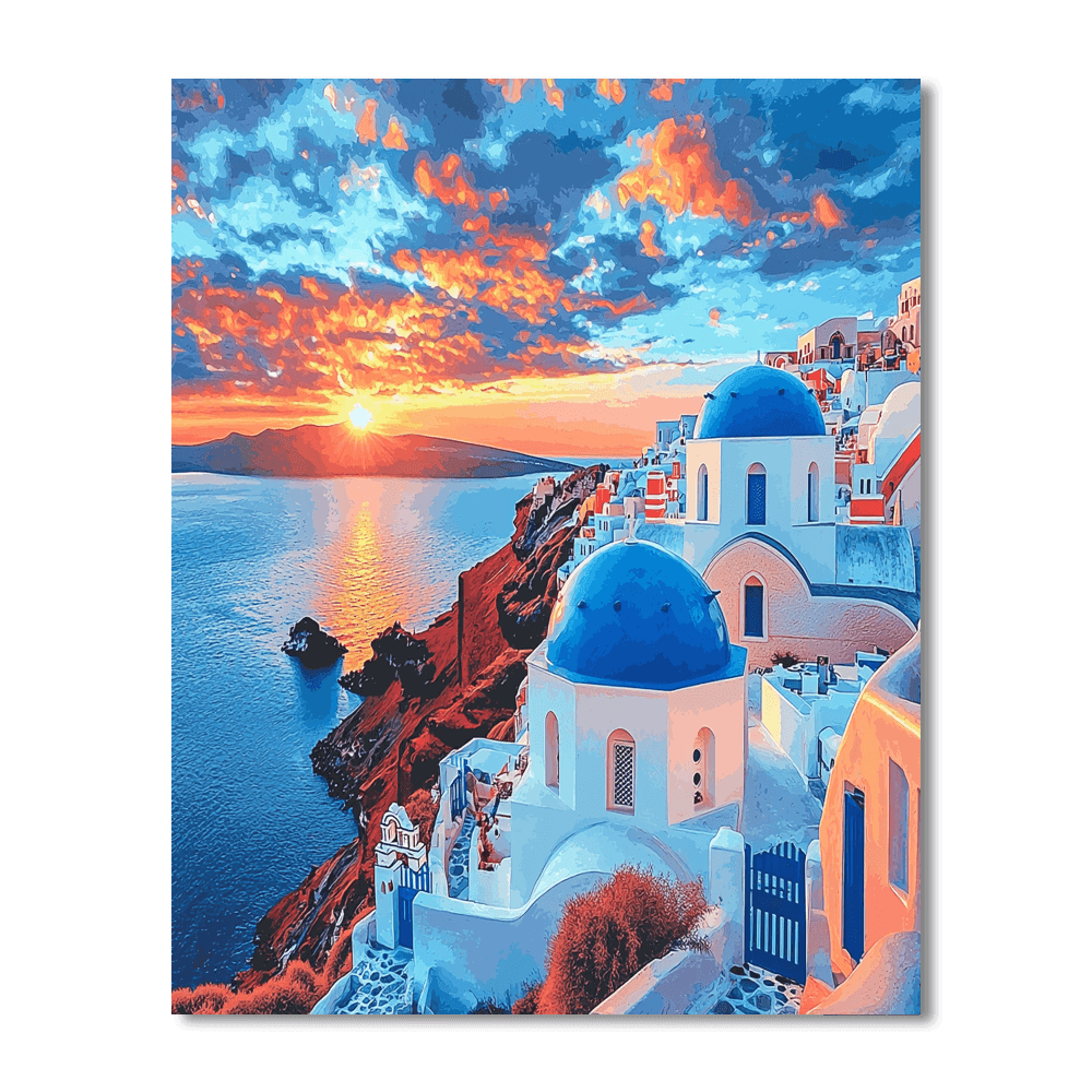 Oia - Santorini - Greece DIY Paint By Numbers