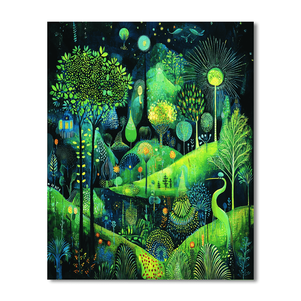 Hieronymus Bosch Inspired Surrealistic Garden Frolic  Paint By Number
