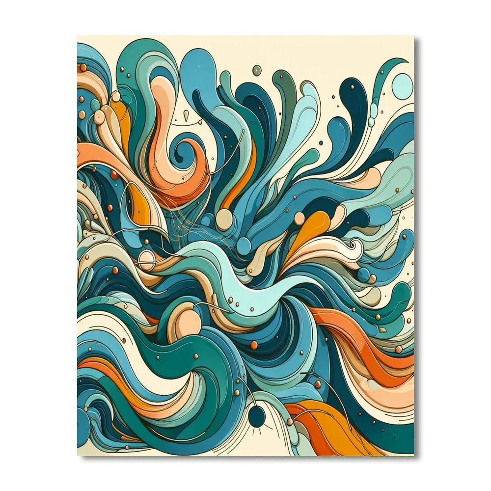 Abstract Embrace Paint By Number