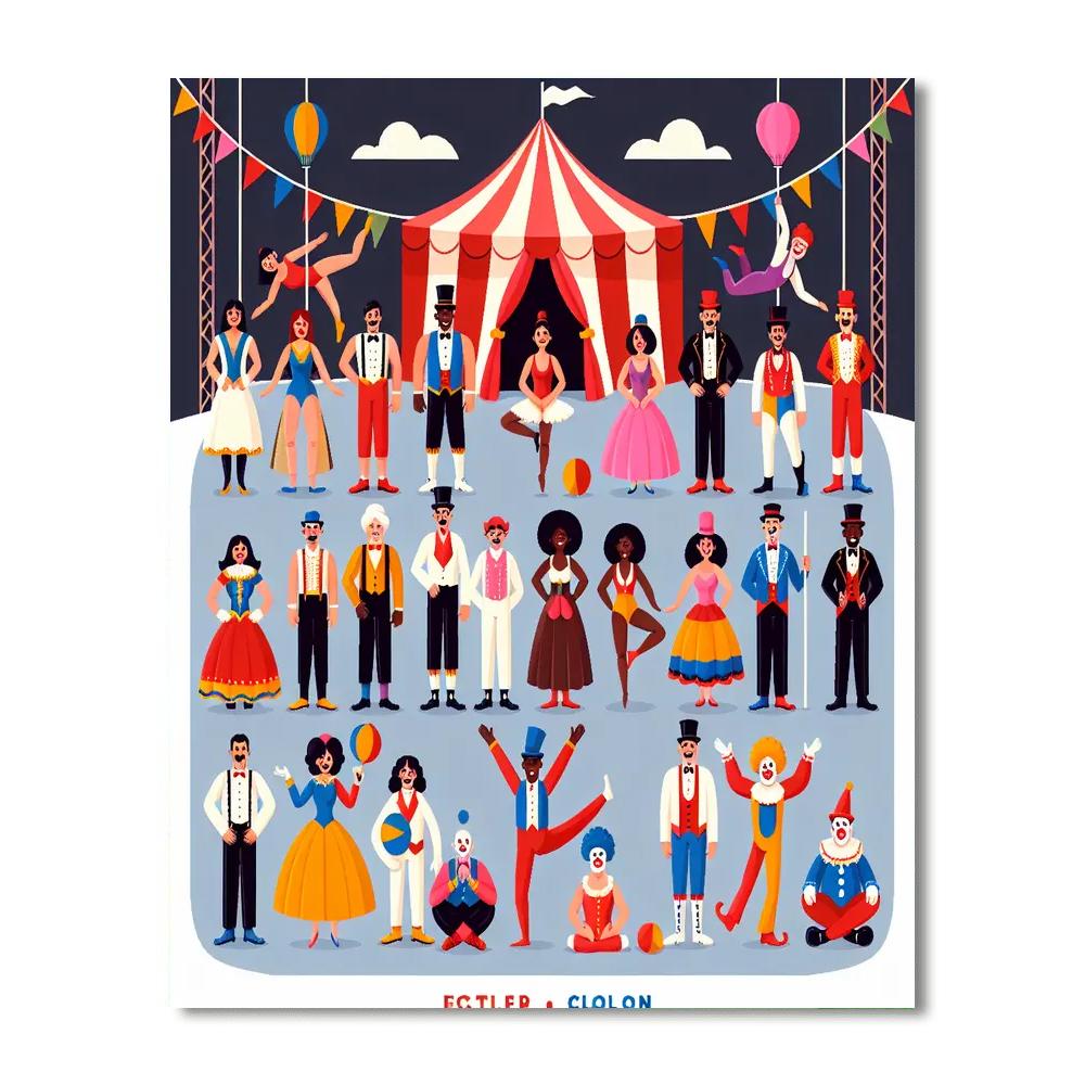 Circus Fun And Games Numbered Painting Kits