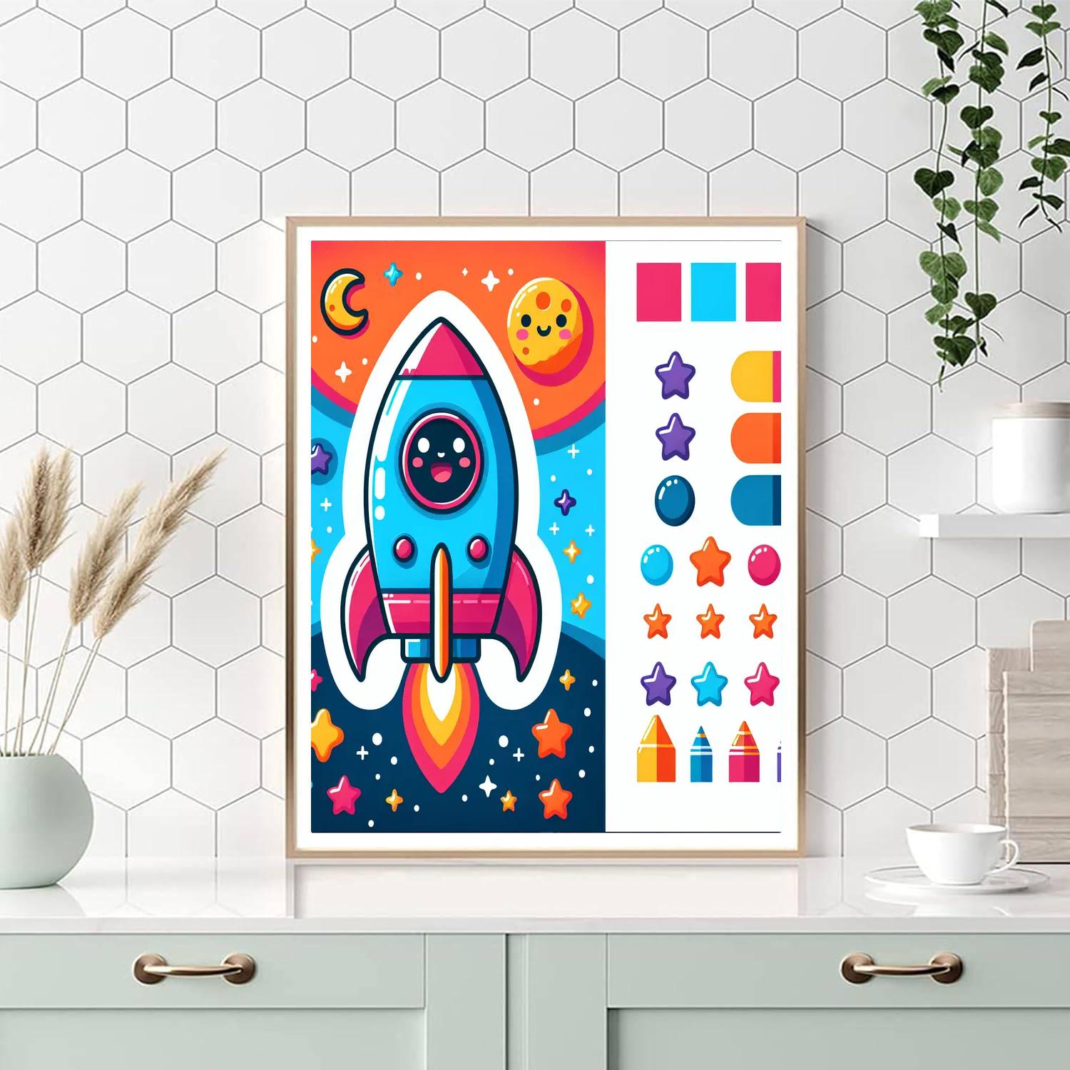 Adventure Time Rocket Numbered Painting Kits