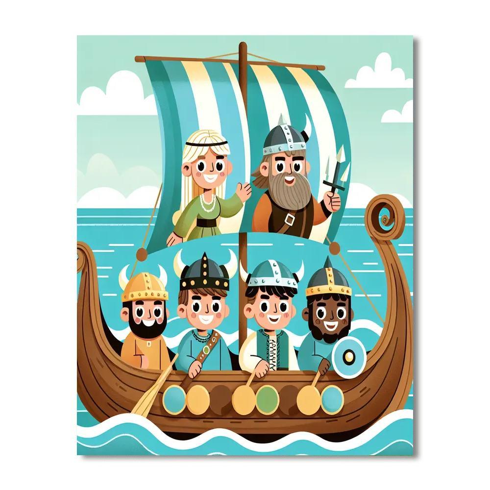 Viking Adventure On The Seas Paint By Numbers Kits