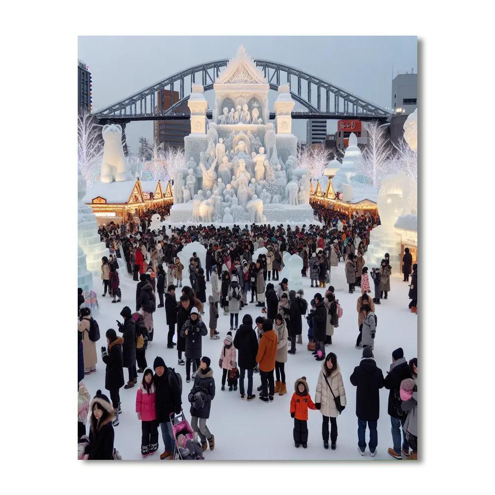 The Sapporo Snow Festival - Sapporo, Japan Numbered Painting Kits
