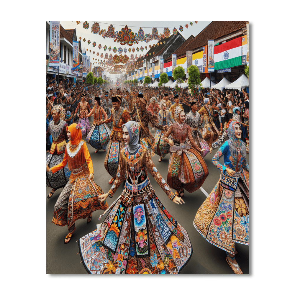 Karnival Batik - Indonesia Number Painting