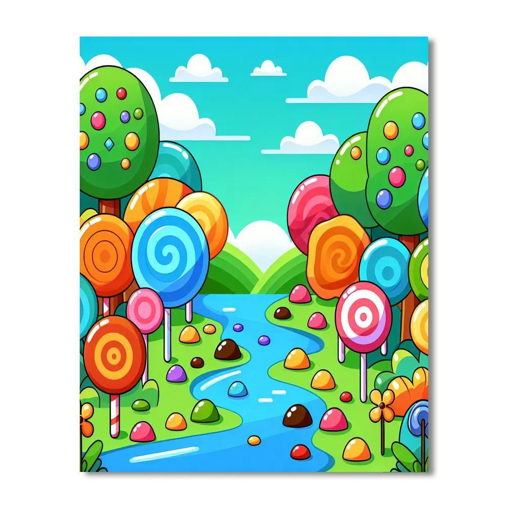 Delightful Candy Land Adventure Paint By Numbers Kits