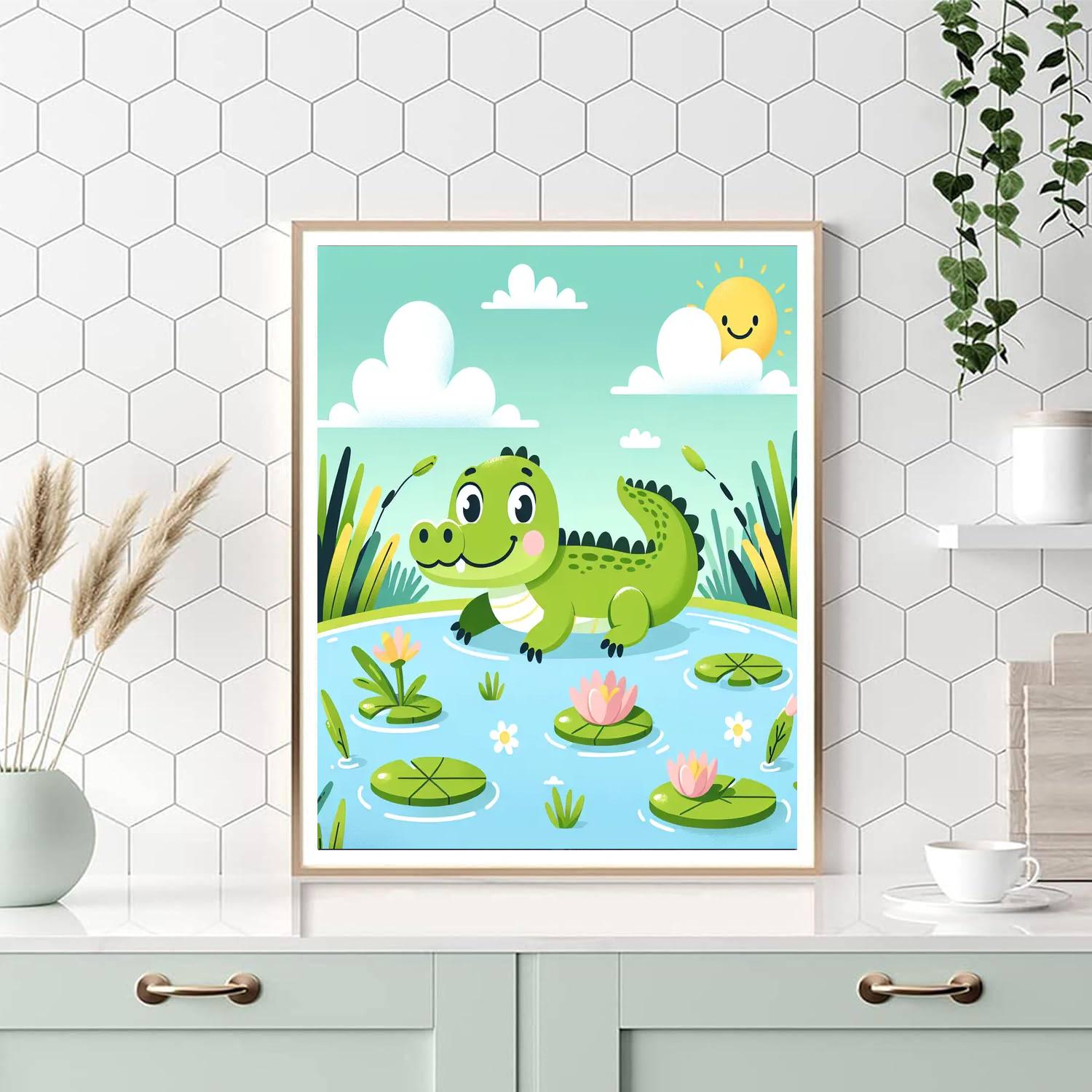 Adventurous Aligator Paint By Color