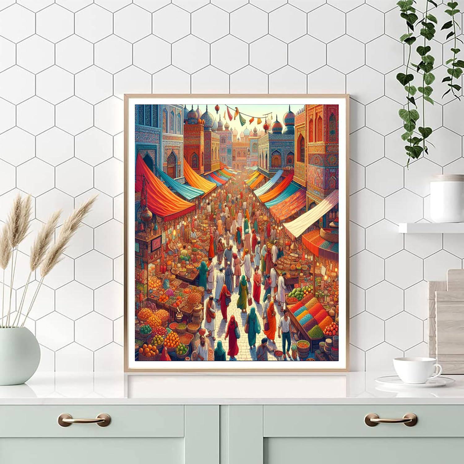 Lively Bazaar Colors Paint By Numbers