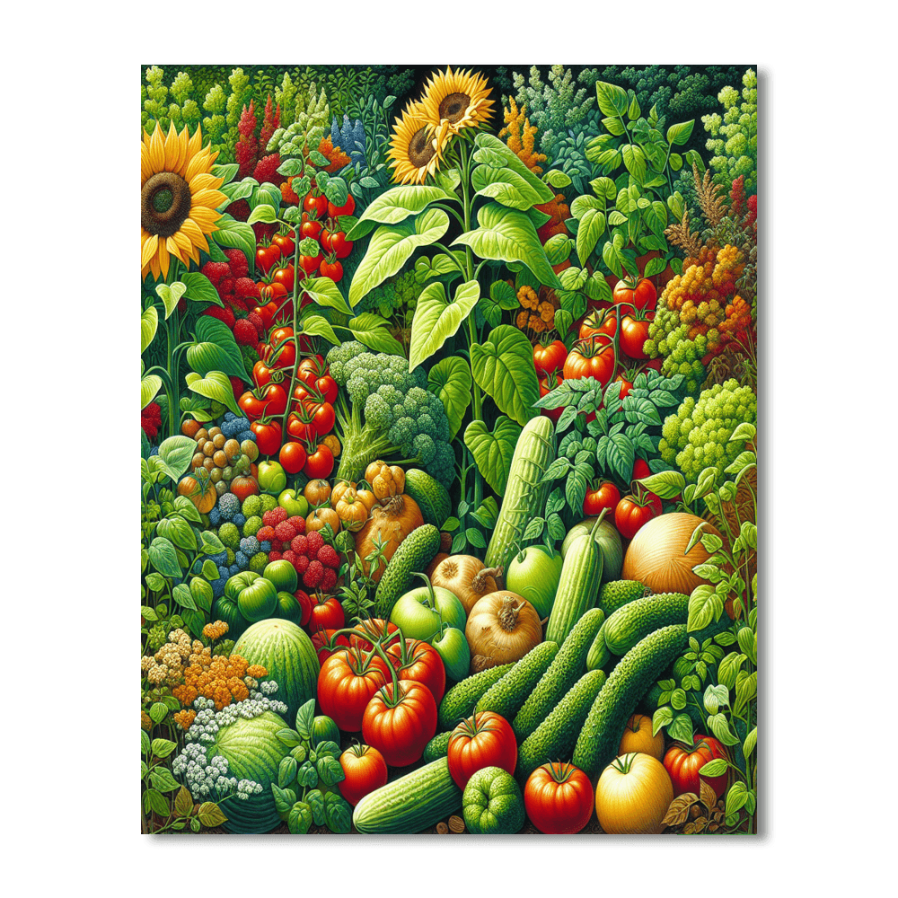 Colorful Garden Harvest Numbered Painting Kits