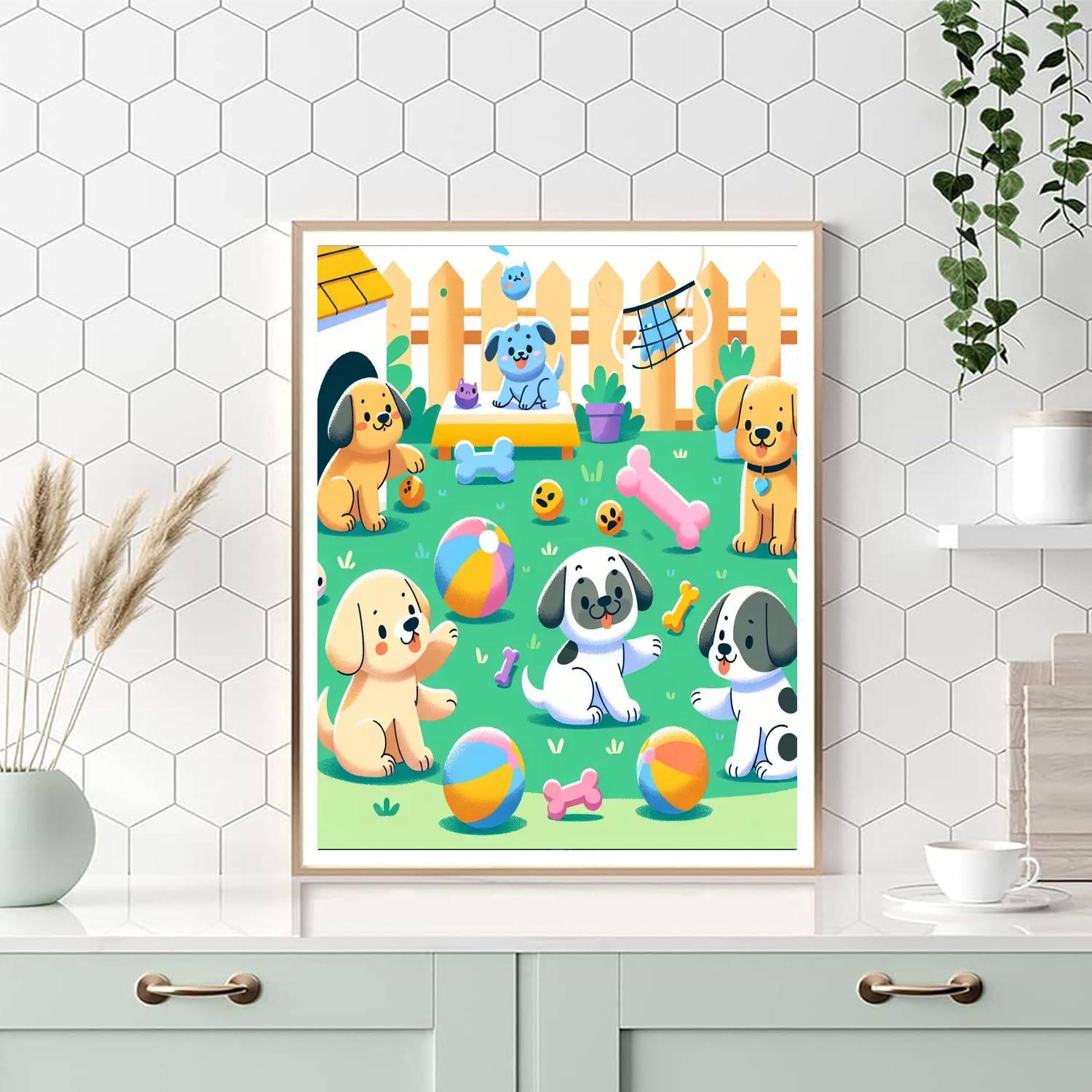 Cuddly Puppy Pals Painting By Numbers Kit