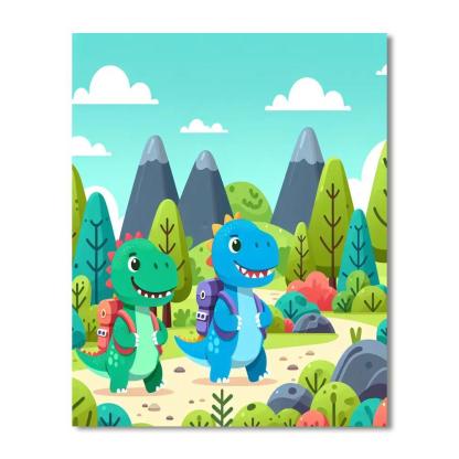 Dino Explorer Club DIY Paint By Numbers