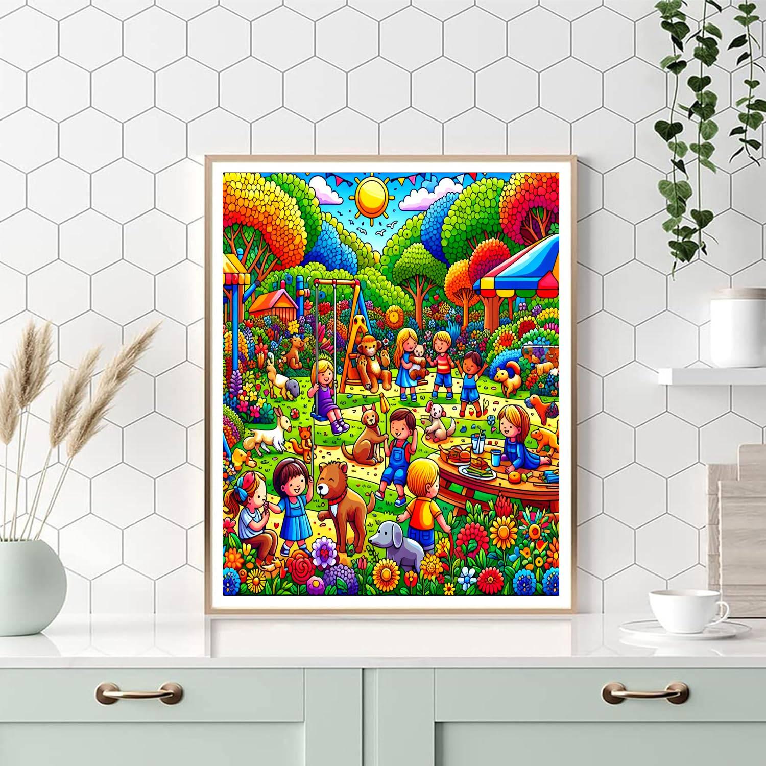 Animal Friends' Adventure Number Painting