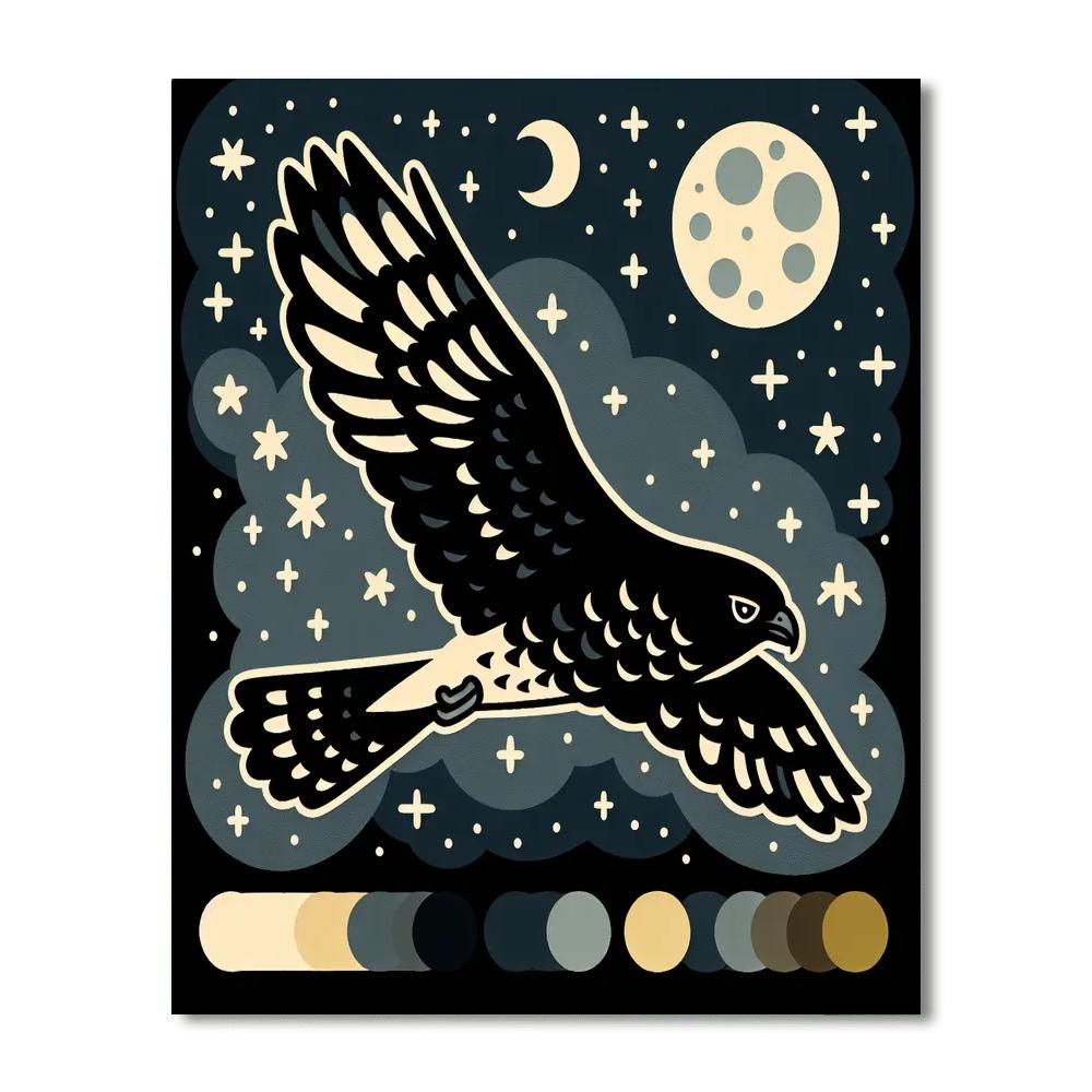 Nimble Nighthawk Paint By Numbers Art