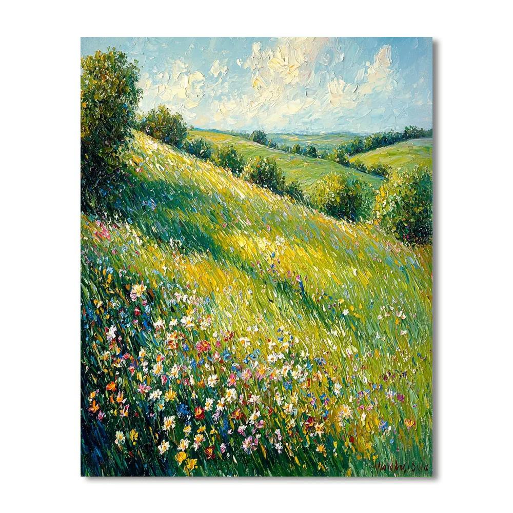 Leonardo Da Vinci Inspired Flowing Meadows  DIY Paint By Numbers