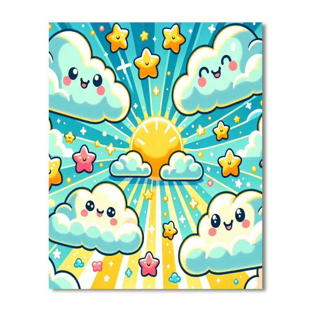 Fluffy Cloud Adventure Numbered Painting Kits