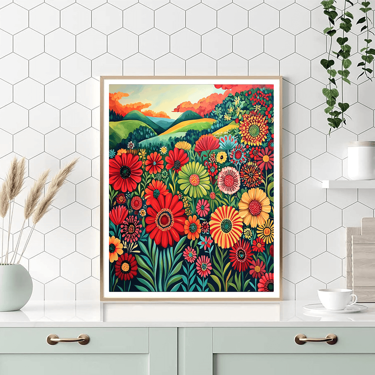 Frida Kahlo Inspired Fantasy Flora  Paint By Numbers Art