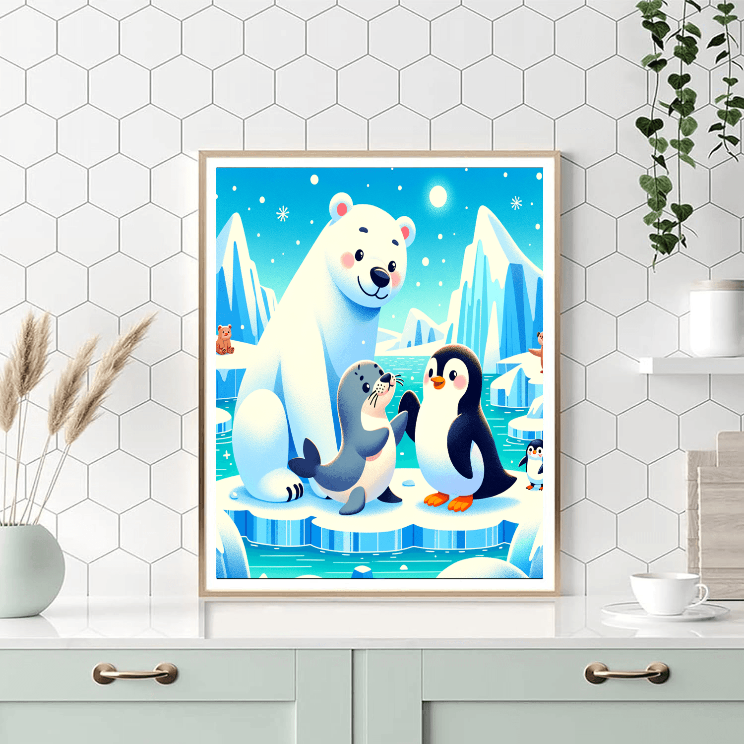 Adorable Arctic Animals DIY Paint By Numbers