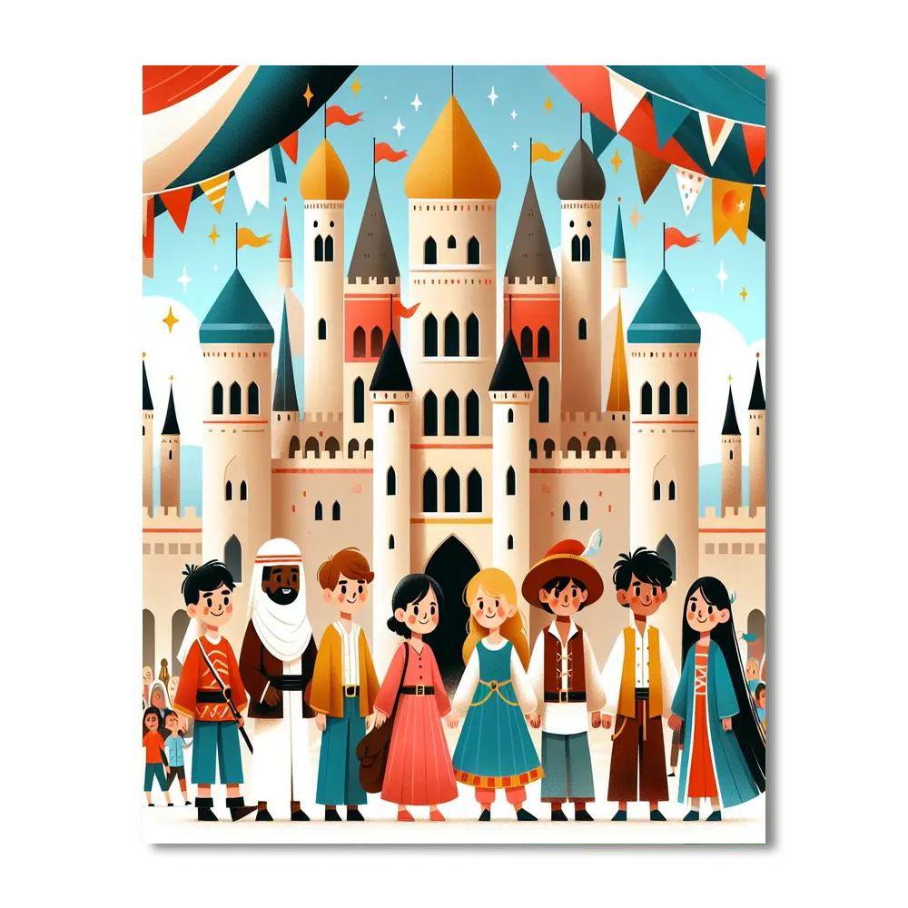 Majestic Castle Exploration Number Painting