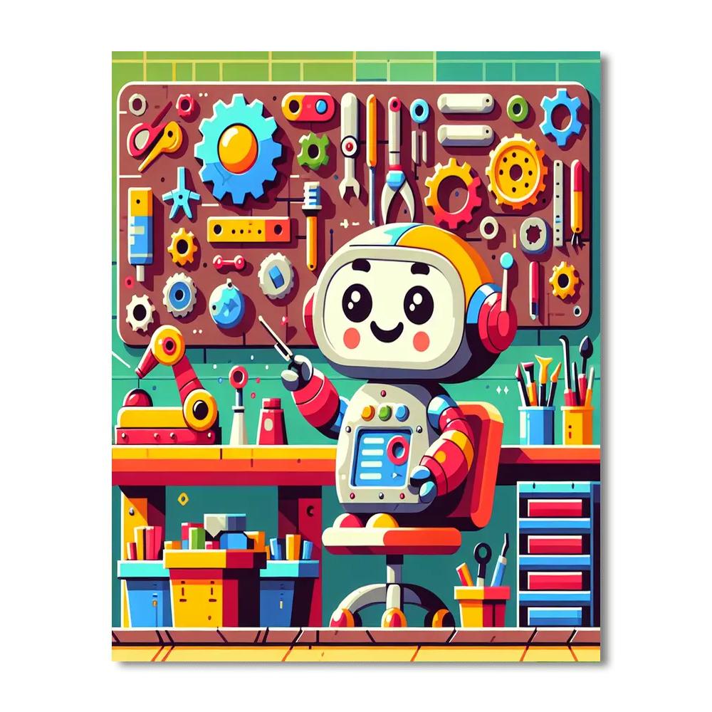 Robot Builder's Dream Paint By Numbers Kits