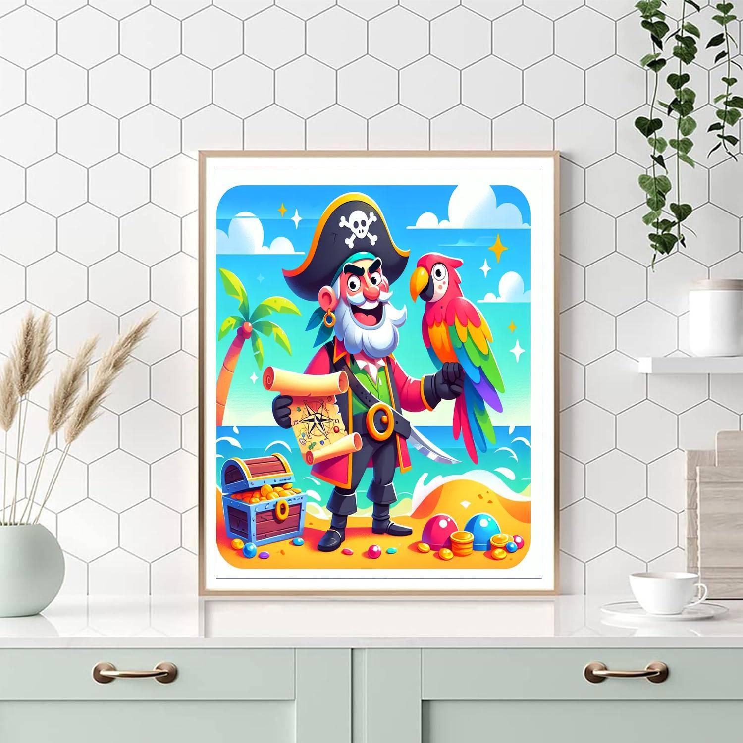 Funny Pirate Painting By Numbers Kit