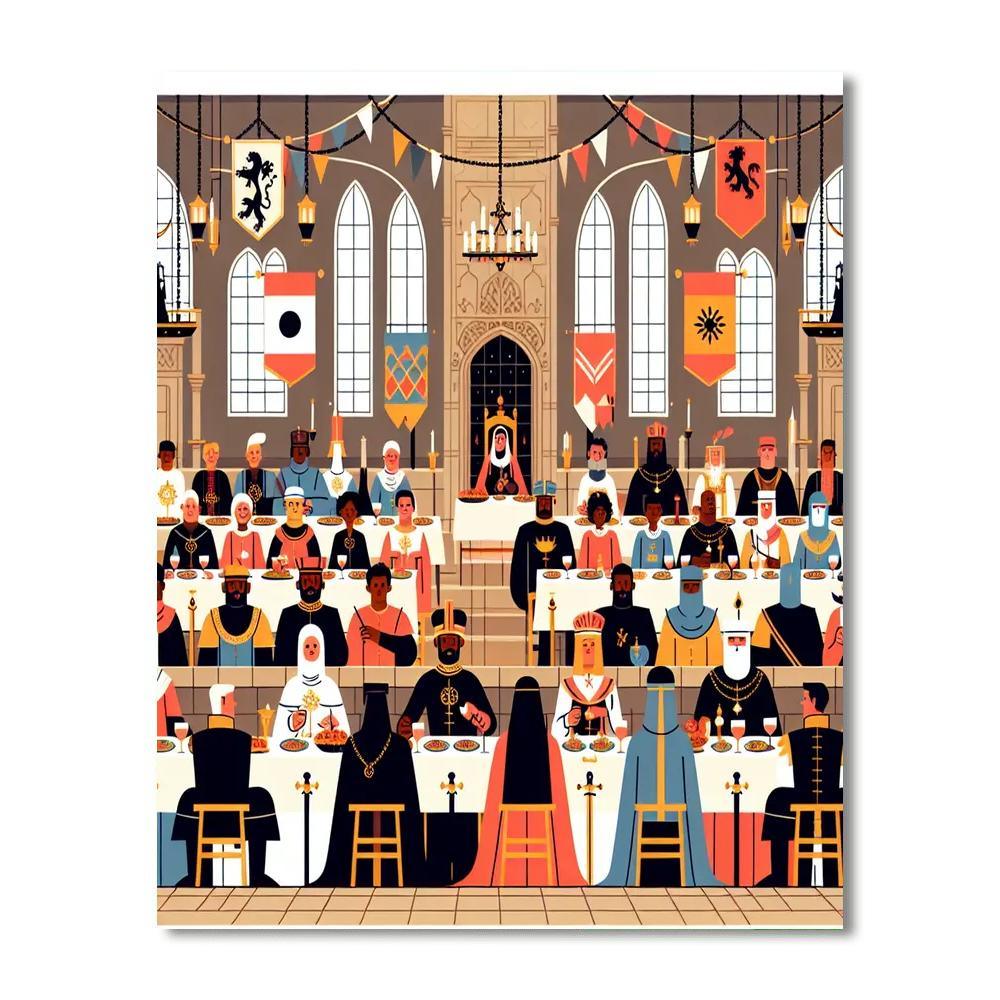 Knights' Royal Feast Paint By Color