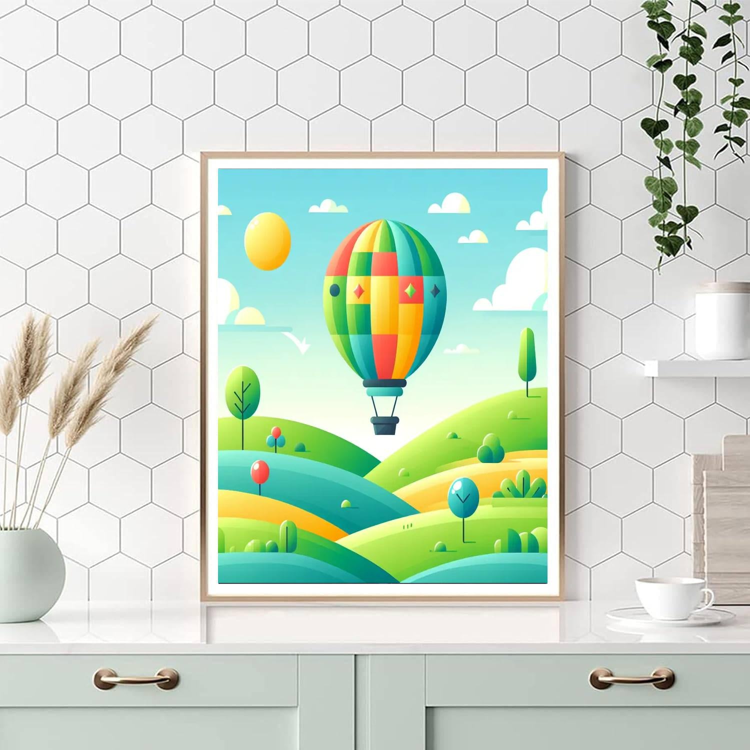 Sky-high Balloon Ride Painting Number Kit