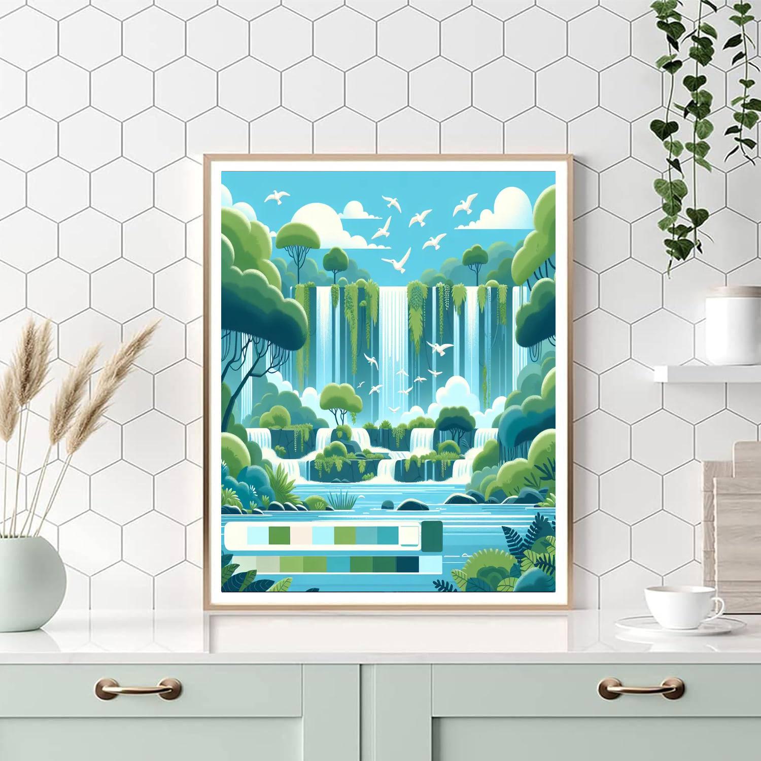 Waterfall Wonders Painting Number Kit