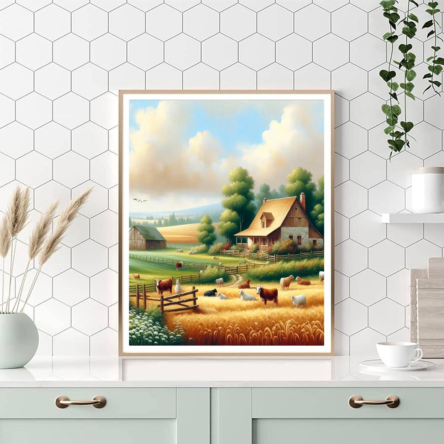 Peaceful Farmstead Retreat DIY Paint By Numbers