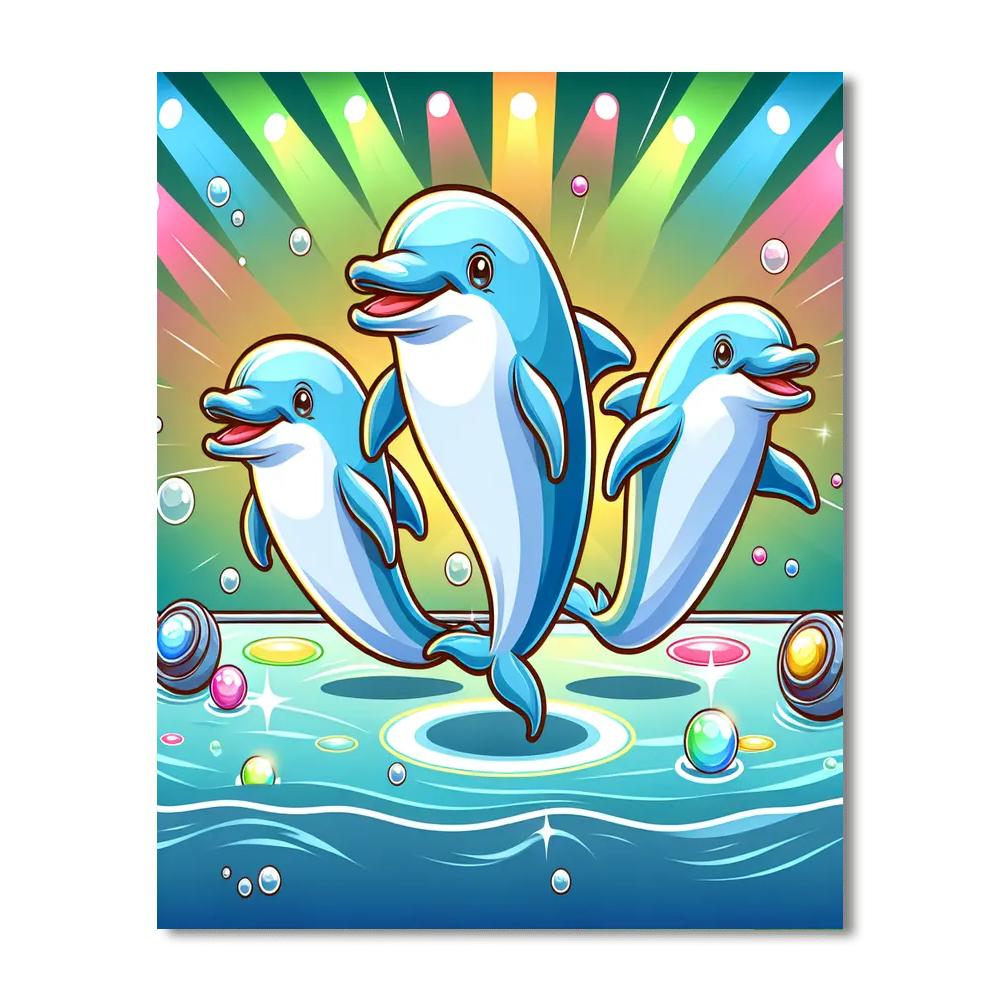 Dandy Dolphin Disco Numbered Painting Kits
