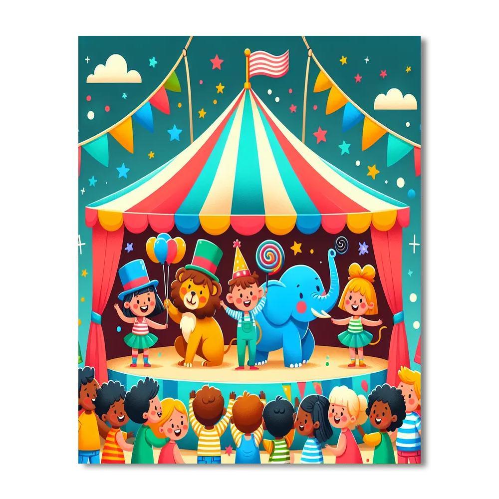 Cuddly Creature Circus Paint By Numbers Kits