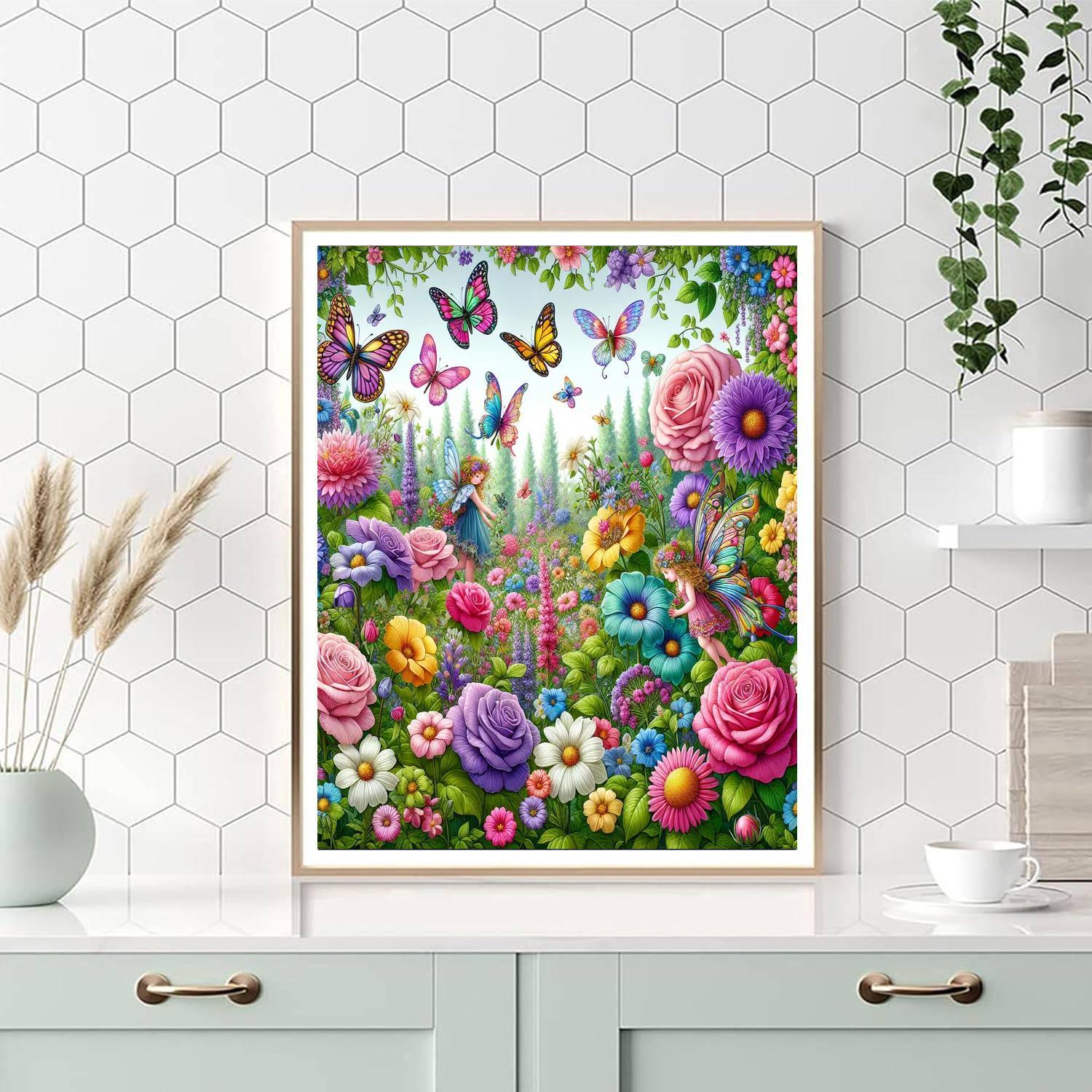 Enchanting Garden Dreams Painting Number Kit