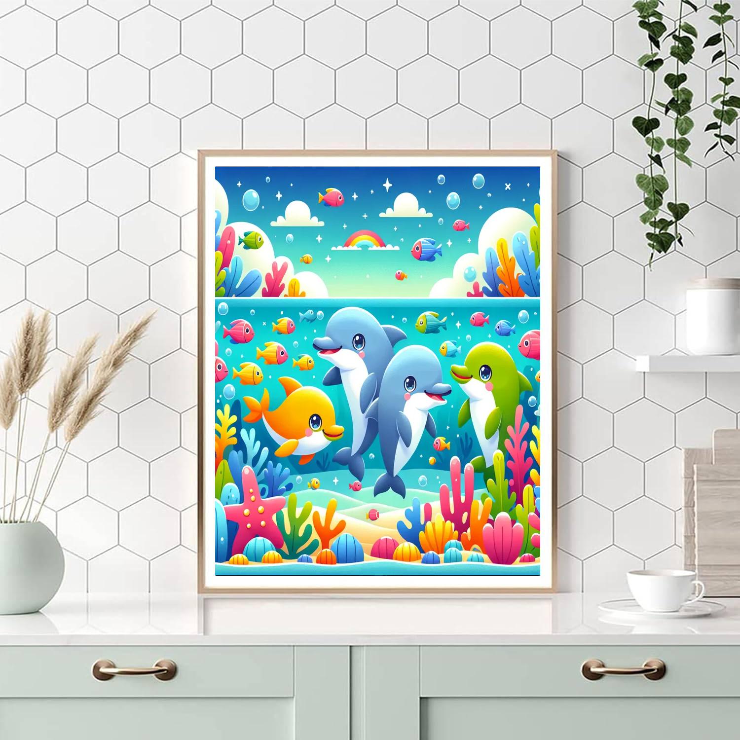 Lively Lagoon Paint By Numbers Art
