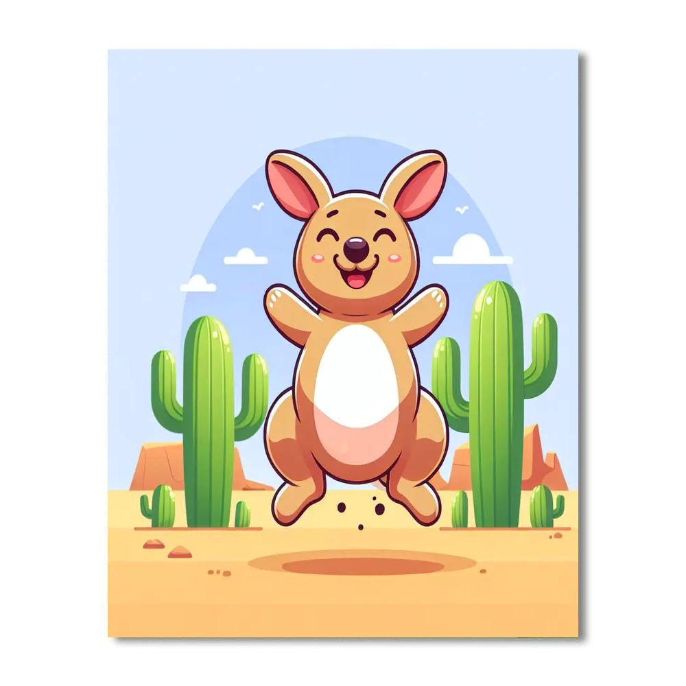 Exploring Kangaroo Paint By Numbers Art