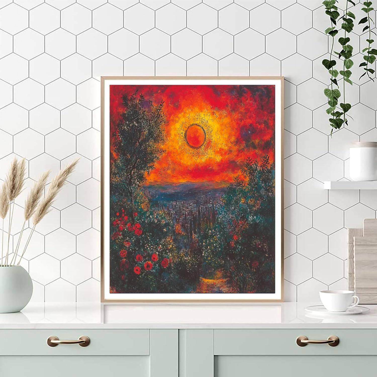 Marc Chagall Inspired Bohemian Sunset Reverie  Paint By Numbers Kits