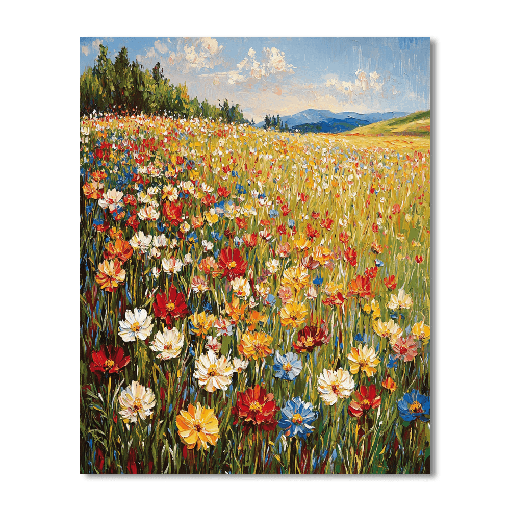 Claude Monet Inspired Wildflower Harmony  Paint By Numbers Kits