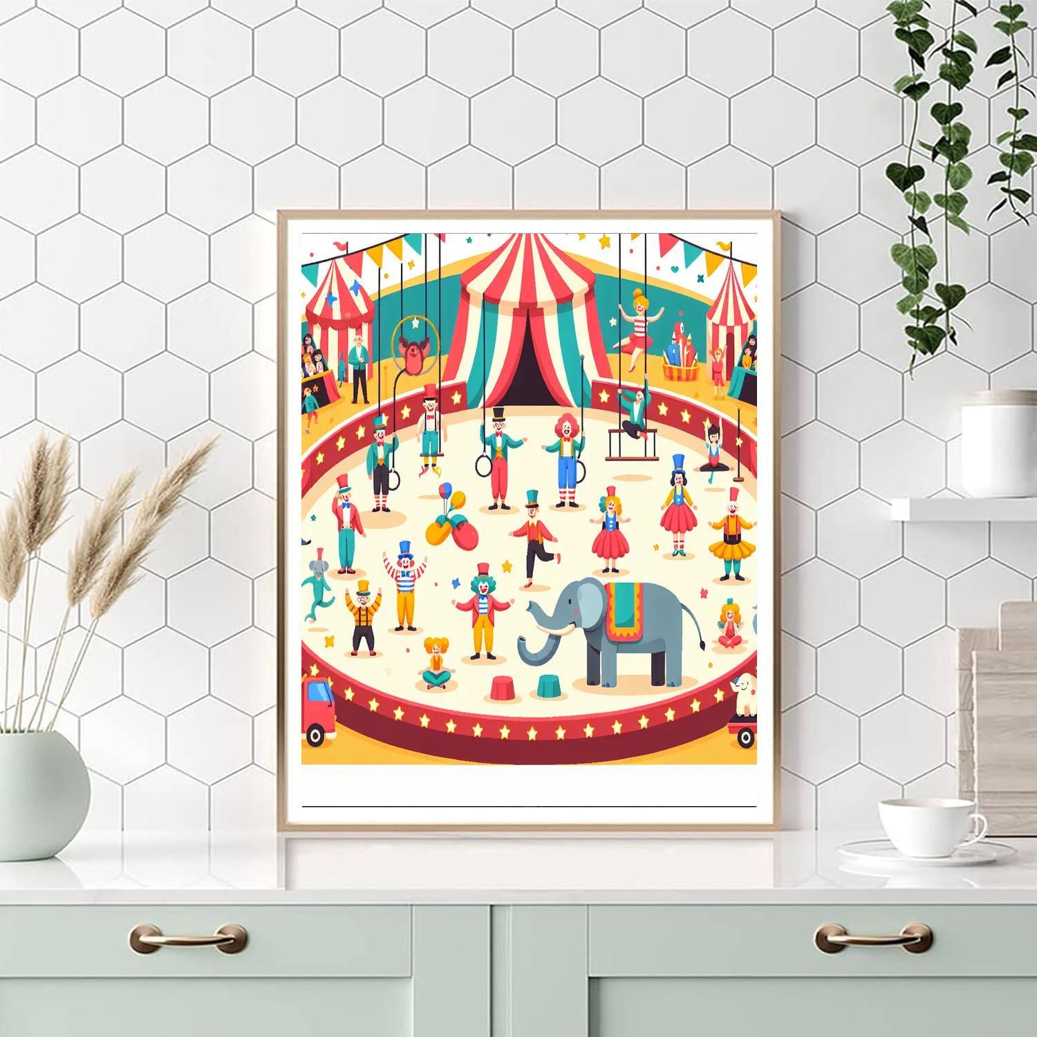 Circus Stars Show Paint By Numbers Art