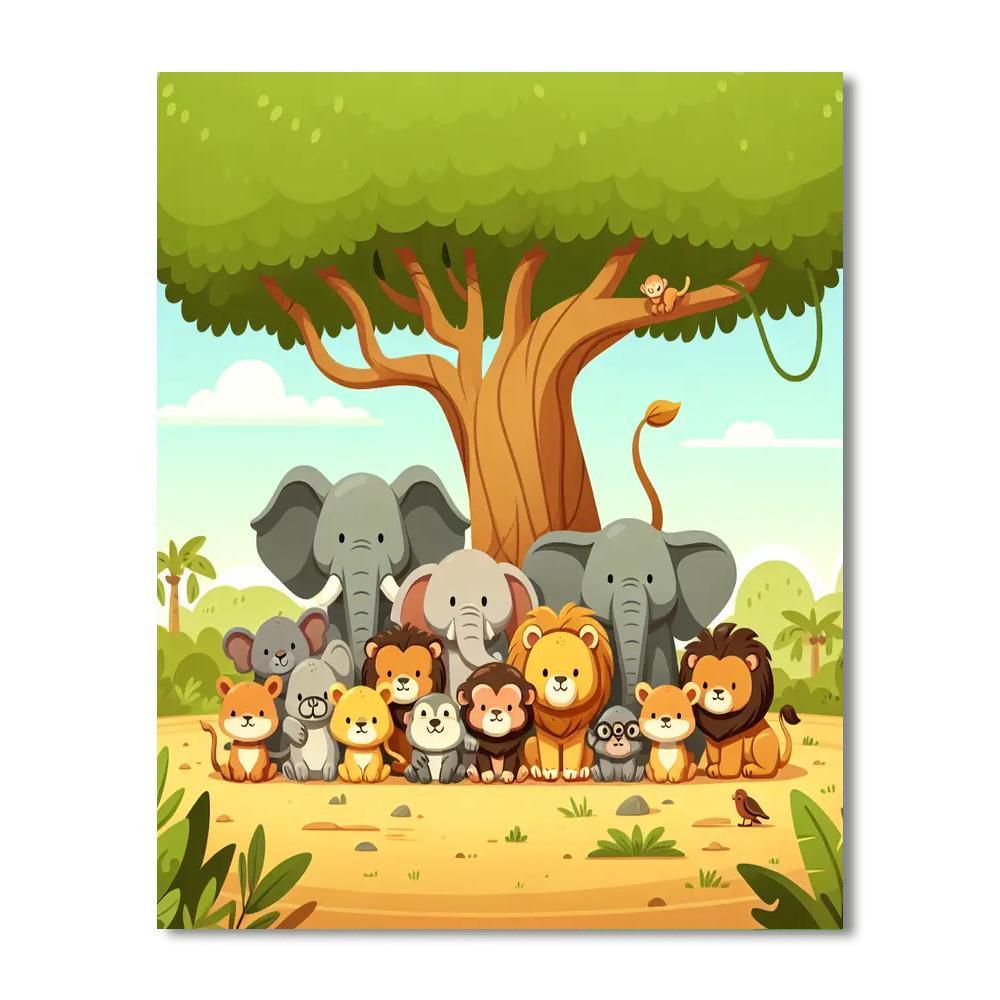 Cuddle In The Jungle Paint By Color