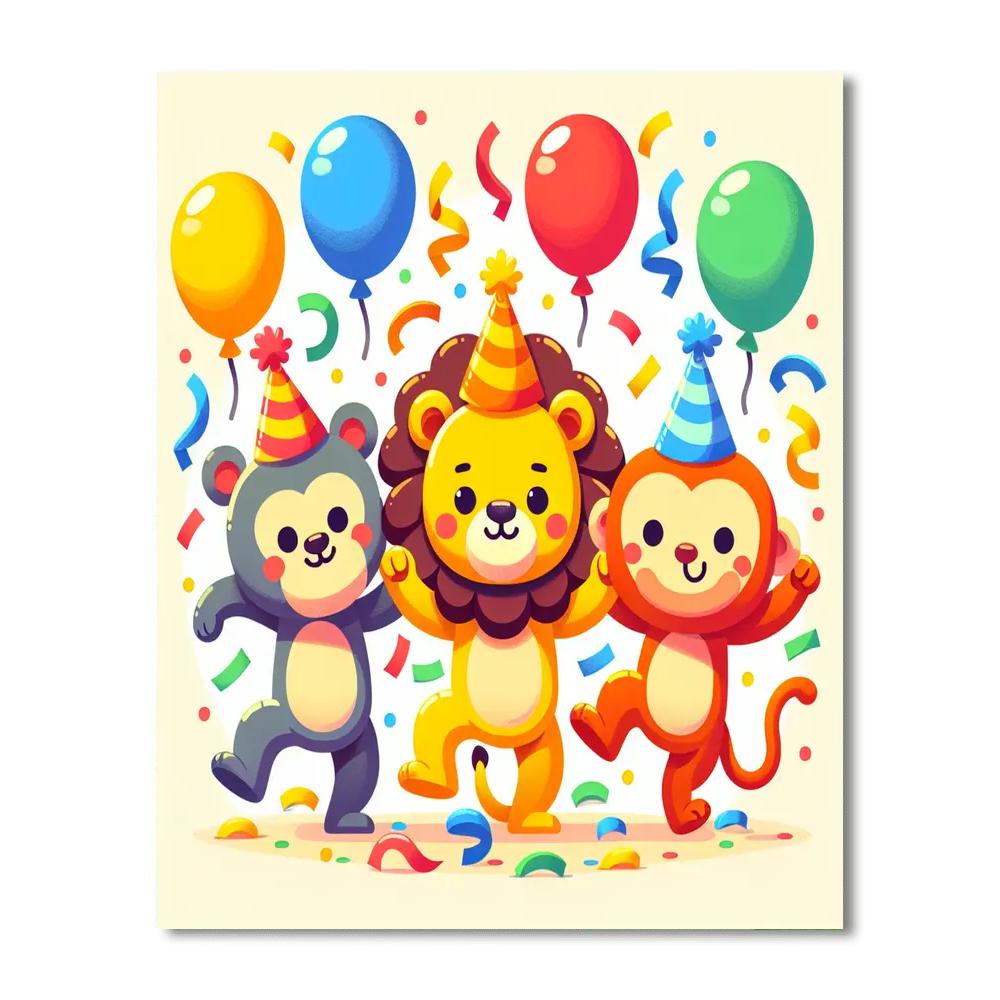 Funky Party Animals Numbered Painting Kits