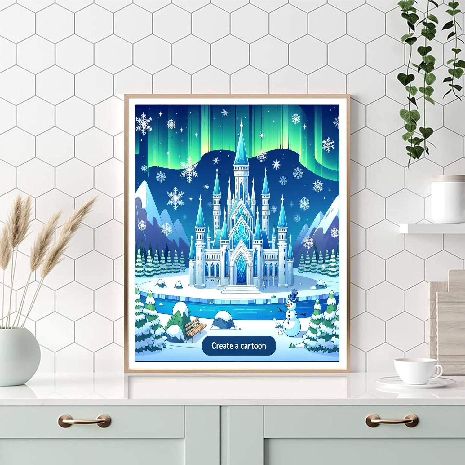 Enchanted Ice Castle Painting Number Kit