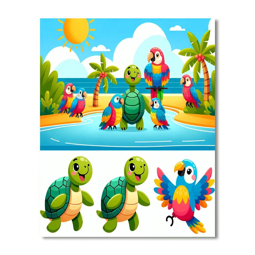 Tropical Lagoon Luau Paint By Color