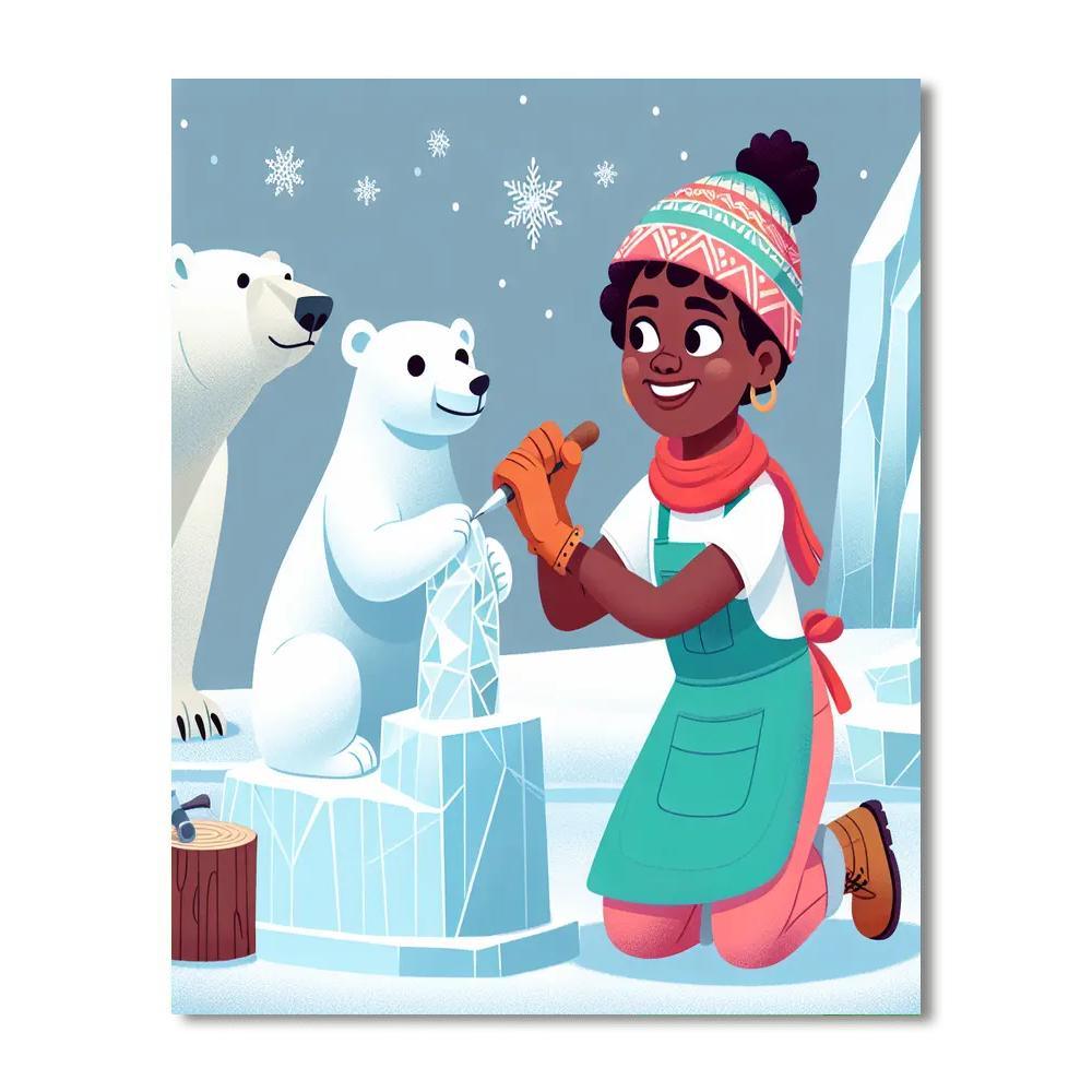 Arctic Ice Sculptor Challenge Painting Number Kit