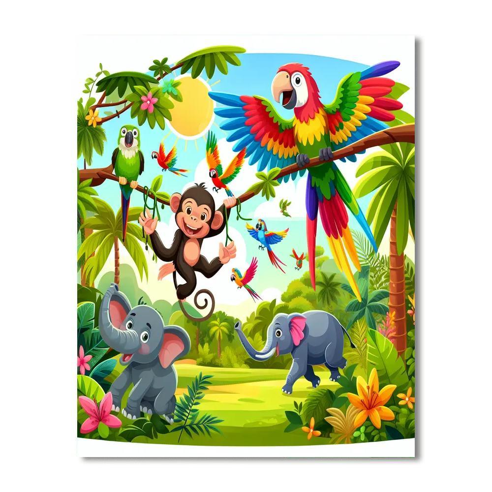 Daring Jungle Adventure Paint By Numbers