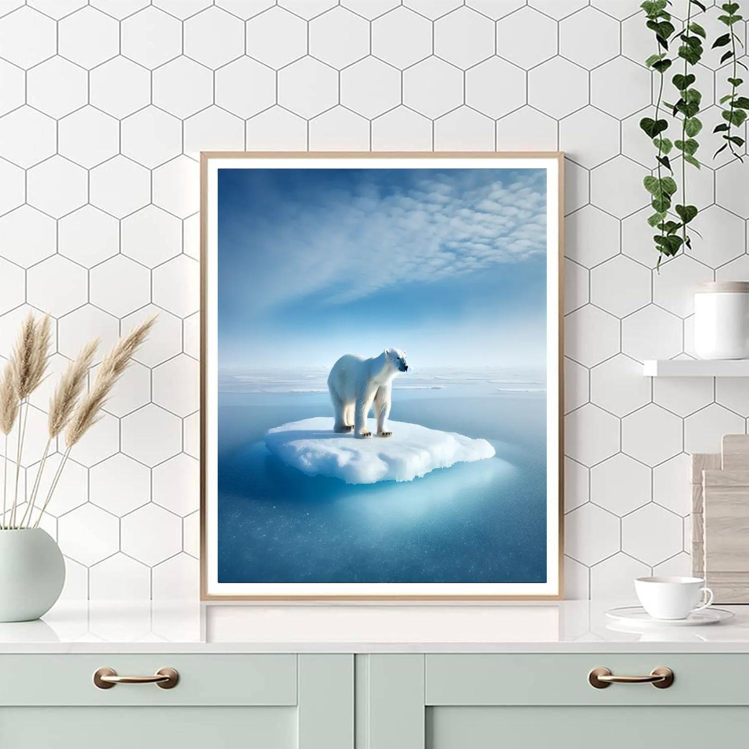 Arctic Polar Bear's Peace Painting By Numbers Kit