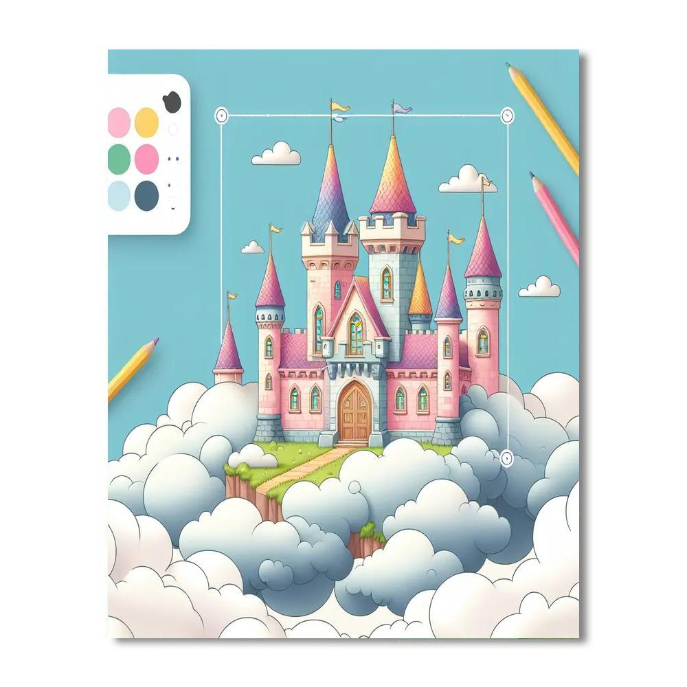 Dreamy Castle In The Clouds Paint By Number
