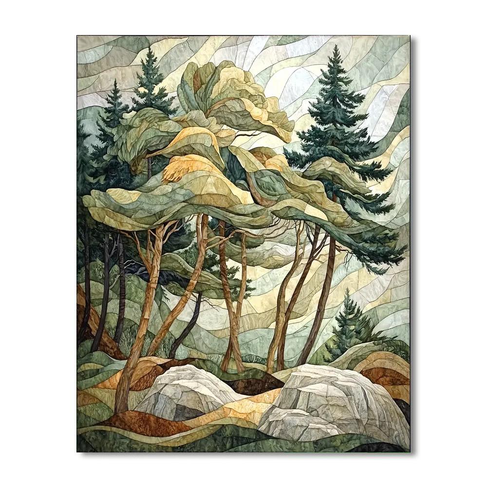 Michelangelo Inspired Vibrant Energy Of The Forest  Paint By Color