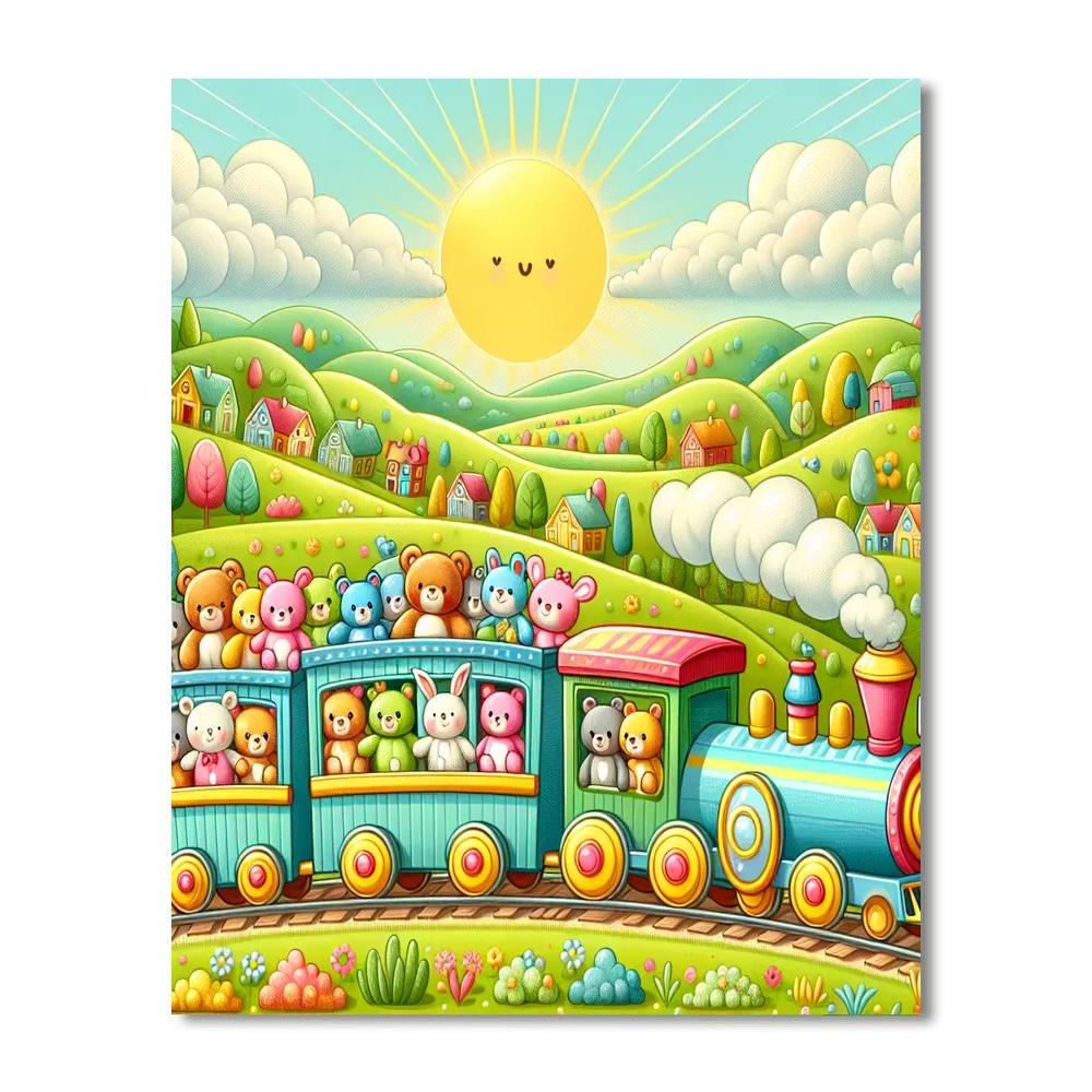 The Happy Toy Train DIY Paint By Numbers